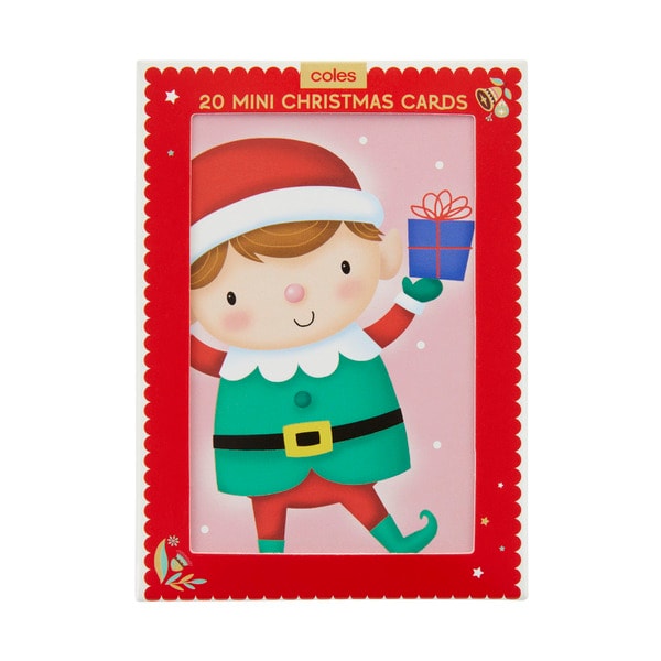 Coles Mini Christmas Card 20 Pack | 1 each
