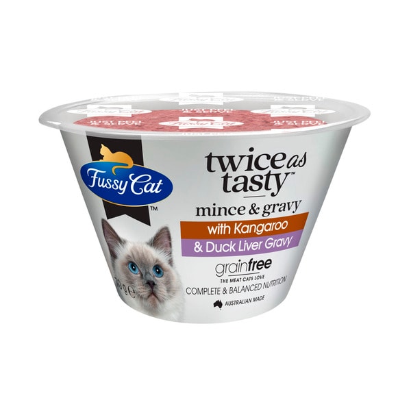 Fussy Cat Grainfree Mince With Kangaroo & Duck Liver Gravy Cat Food | 70g