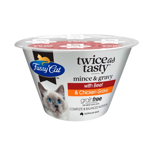 Fussy Cat Grainfree Mince With Beef & Chicken Gravy Cat Food | 70g