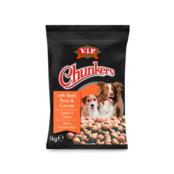V.I.P Chunkers Adult Chilled Fresh Dog Food Meatballs Beef | 1kg