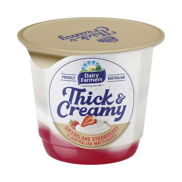 Dairy Farmers Thick & Creamy Yoghurt Strawberry & Wattleseed | 140g