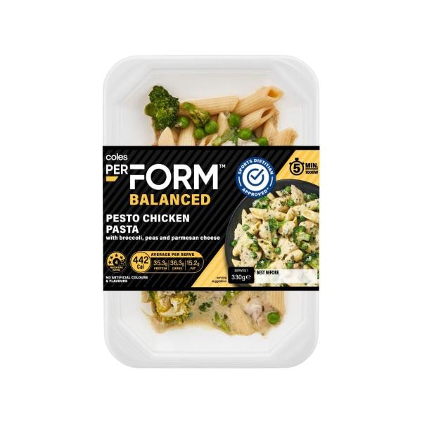Coles Perform Balanced Pesto Chicken Pasta | 330g