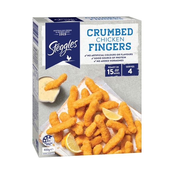Steggles Frozen Crumbed Chicken Breast Fingers | 400g