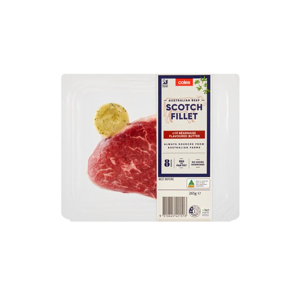 Coles Beef Scotch Steak With Bernaise Butter | 265g