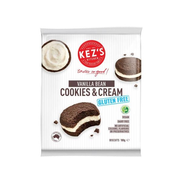 Kezs Kitchen Gluten Free Vanilla Bean Cookies & Cream | 180g