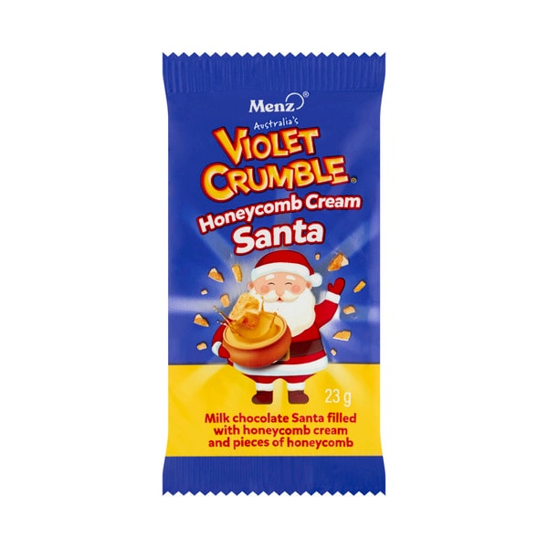 Violet Crumble  Honeycomb Cream Santa | 23g