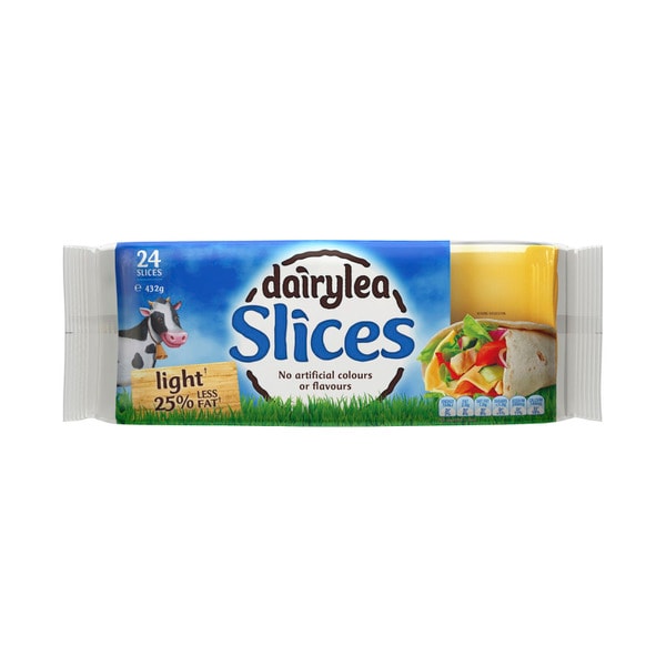 Dairylea Less Fat Light Cheese Slices 24 Pack | 432g