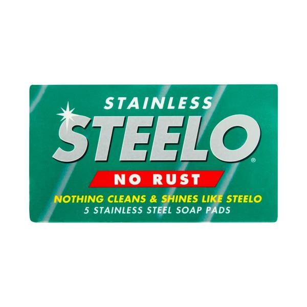 Steelo No Rust Scourer Stainless Steel Soap Pads | 5 pack