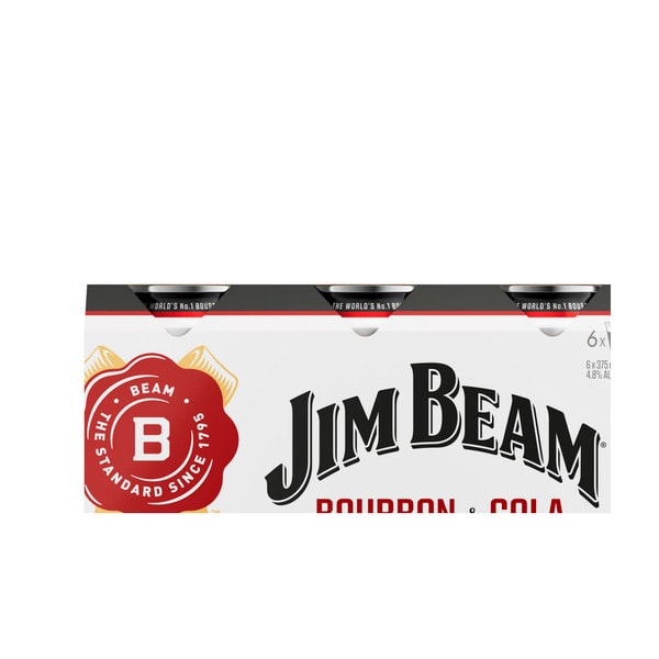 Jim Beam White & Cola Can 375mL | 6 Pack