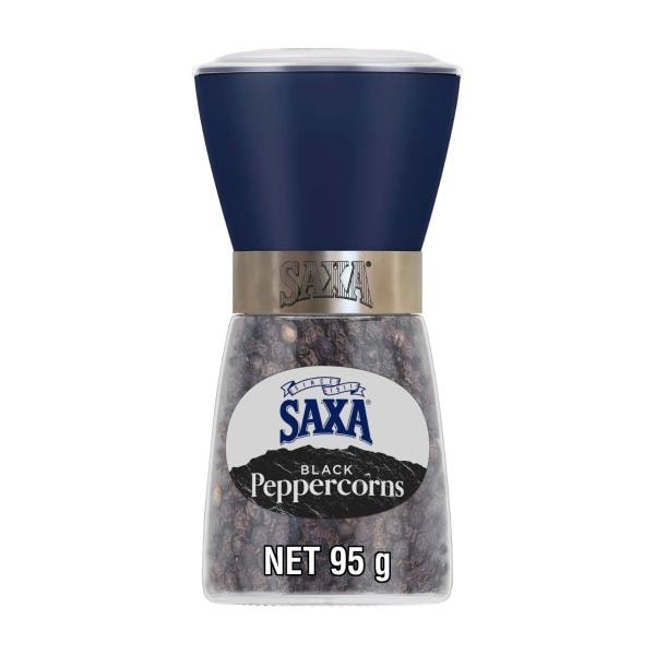 Saxa Black Peppercorn Refillable Grinder | 95g