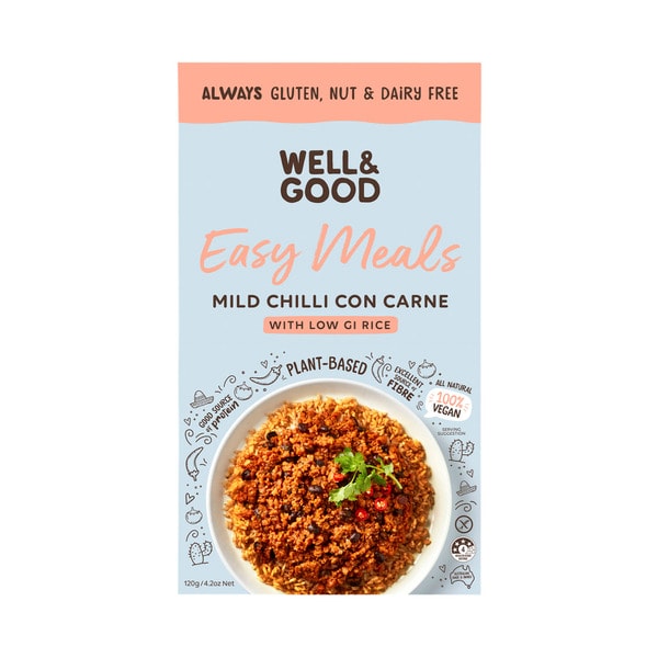 Well & Good Easy Meal Mild Chilli Con Carne With Low Gi Rice | 120g