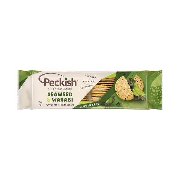 Peckish Rice Crackers Seaweed  & Wasabi | 90g