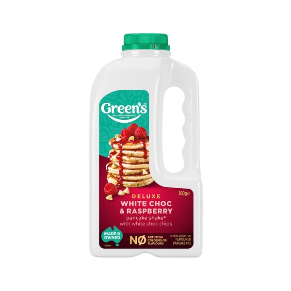 Greens Pancake Shake Raspberry And White Chocolate | 300g