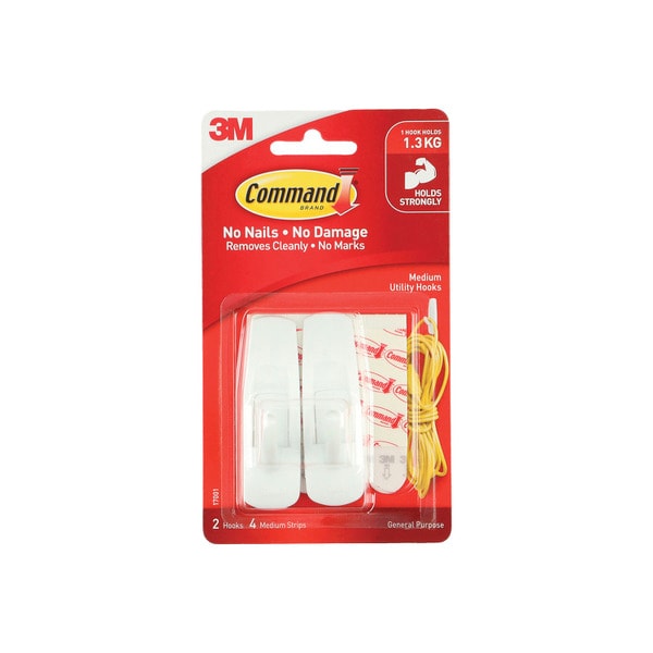 3M Command Medium Utility Hooks | 2 pack
