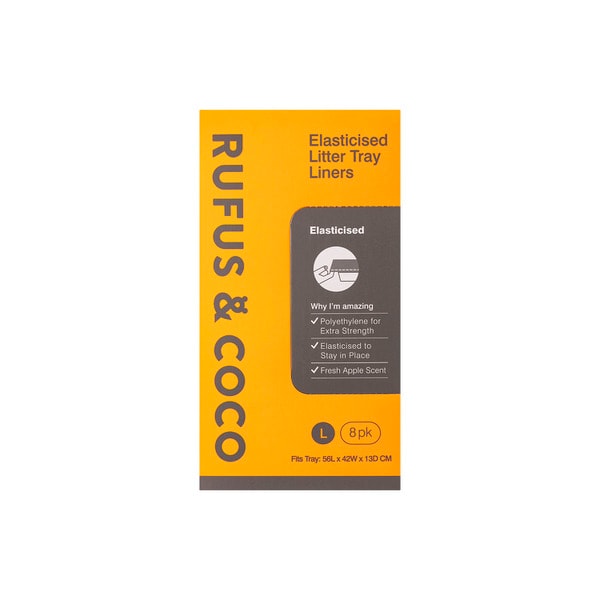 Rufus & Coco Elasticised Litter Tray Liners Large | 8 pack