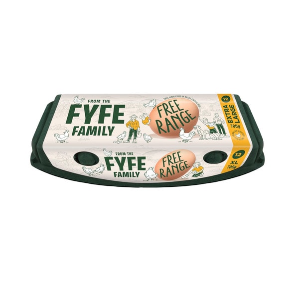 Fyfe Family Farm Free Range Eggs 12 Pack | 700g