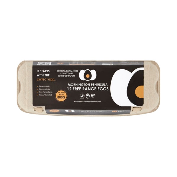 Mornington Peninsula Free Range Eggs 12 Pack | 800g
