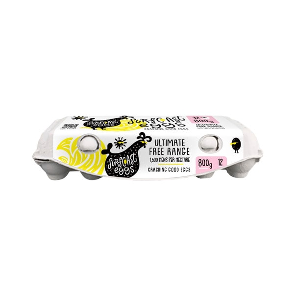 Surf Coast Cracking Good Ultimate Free Range Eggs 12 Pack | 800g