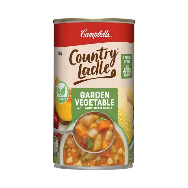Campbell's Country Ladle Soup Can Garden Vegetable With Wholegrain Barley | 500g