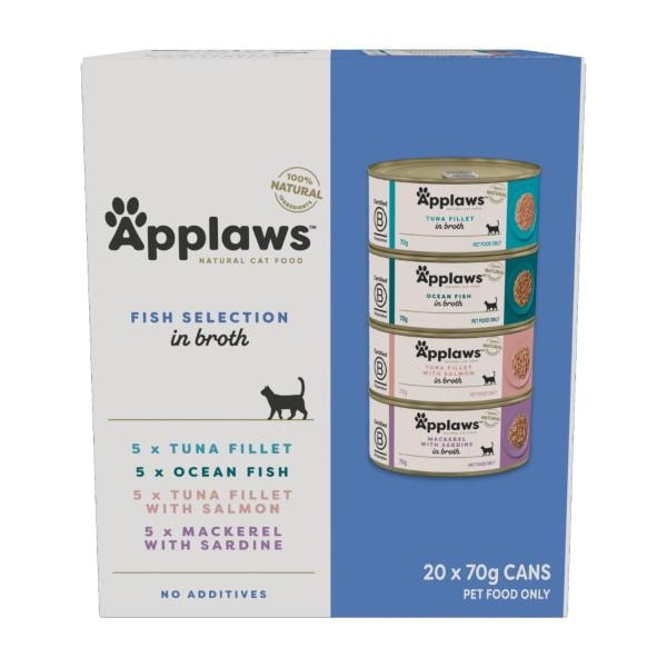 Applaws Tin Multipack Cat Food Fish Selection 20x70g | 20 pack
