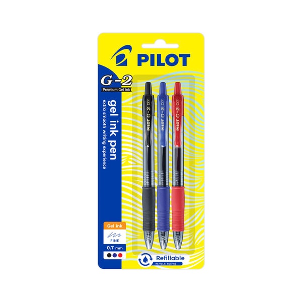 Pilot Frixion G2 Gel Ink Pens | 3 pack