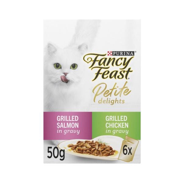 Fancy Feast Petite Delights With Grilled Salmon & Chicken Cat Food 6X50g | 6 pack