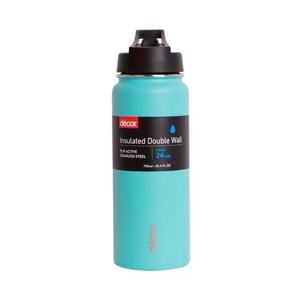 Decor Insulated Double Wall Flip Active Bottle 750mL | 1 each