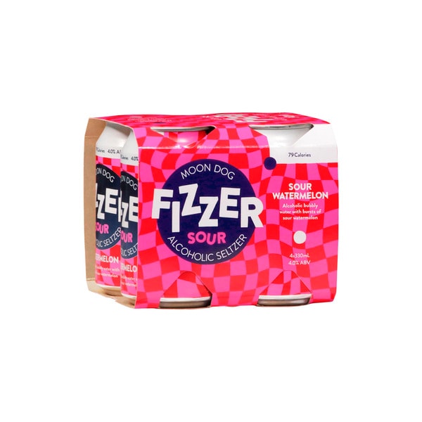 Moon Dog Fizzer Sour Watermelon Can 330mL | 4 Pack