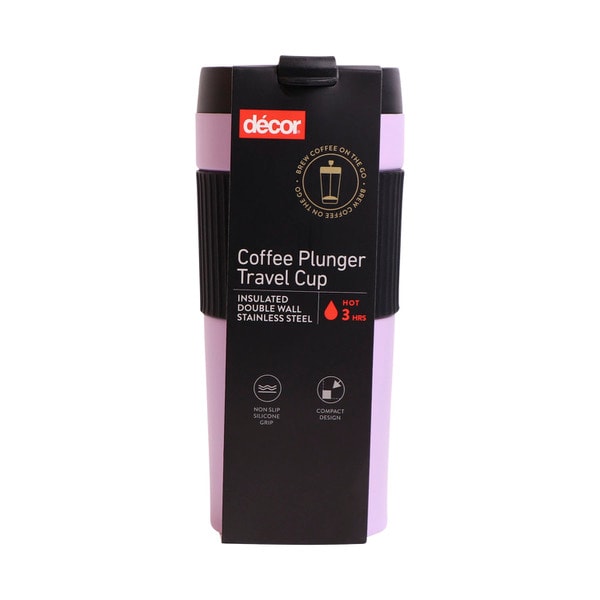 Decor Stainless Steel Coffee Plunger Travel Cup 400mL | 1 each