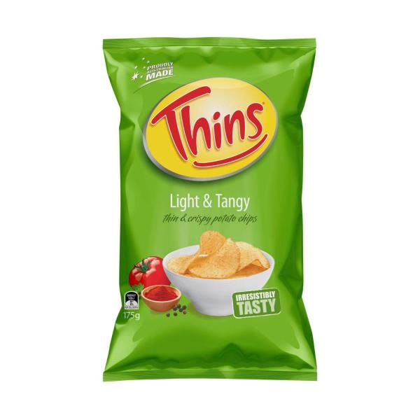 Thins Light & Tangy Potato Chips | 175g