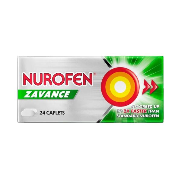 Nurofen Zavance Fast Pain Relief Caplets 256mg Ibuprofen | 24 pack