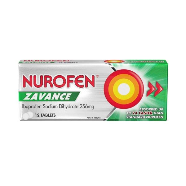 Nurofen Zavance Fast Pain Relief Tablets 256mg Ibuprofen | 12 pack