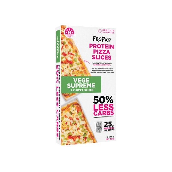 Fropro Protein Vege Supreme Pizza Slices 2 Pack | 360g