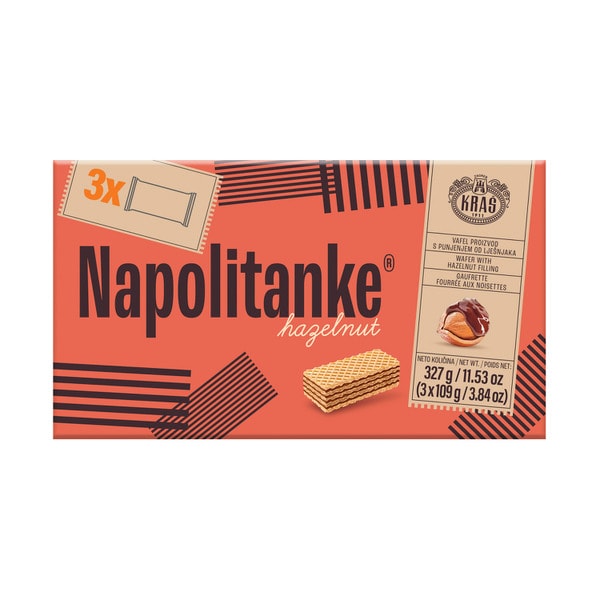 Kras Napolitanke Wafers Hazelnut | 327g