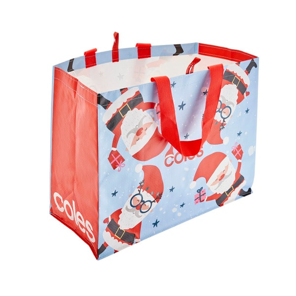 Coles Santa Tote Christmas Bag | 1 each