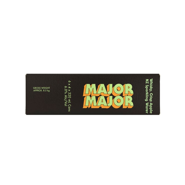 Major Major Whisky Apple & NZ Sparkling Water Can 320mL | 24 Pack