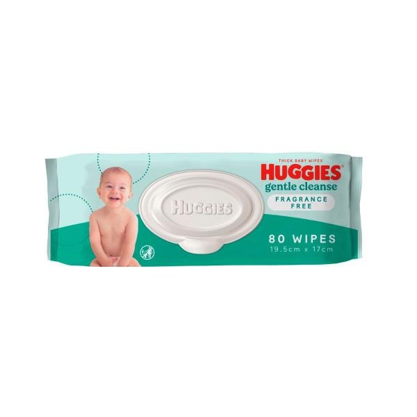 Huggies Thick Baby Wipes Fragrance Free | 80 pack