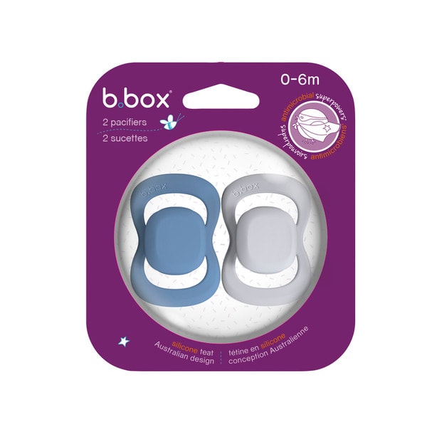 B.box Soothers Silicone 0-6 Months Assorted | 1 pack