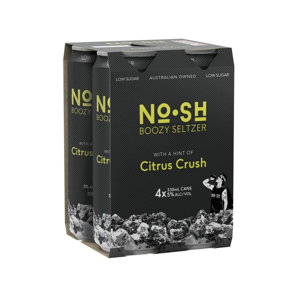 Nosh Boozy Seltzer Citrus Crush Can 330mL | 4 Pack