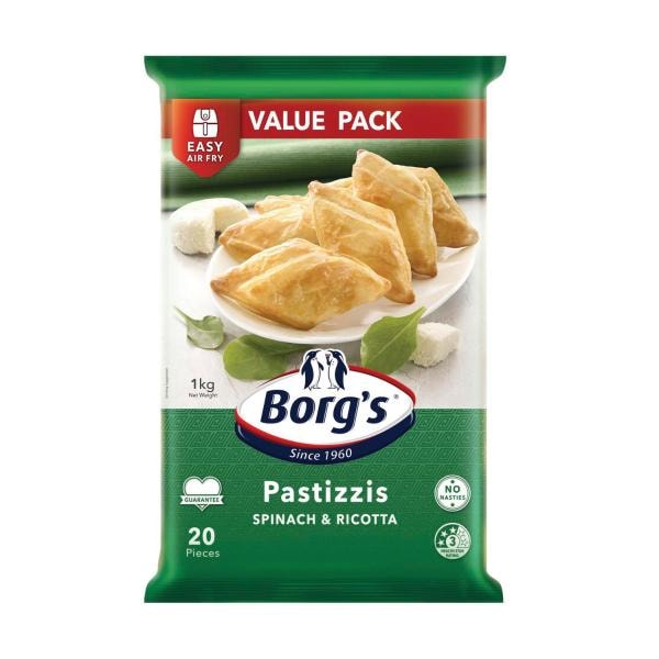Borg's Spinach Pastizzi Value Pack | 1kg