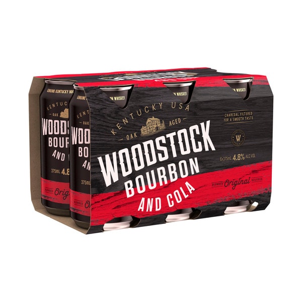 Woodstock 4.8% Bourbon & Cola Can 375mL | 24 Pack