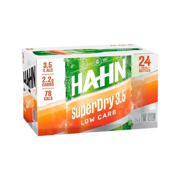 Hahn Super Dry 3.5 Bottle 330mL | 24 Pack