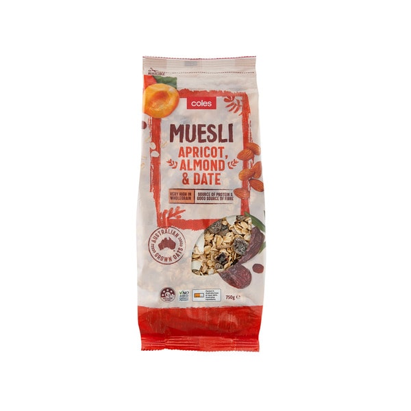 Coles Apricot Date & Almond Muesli | 750g
