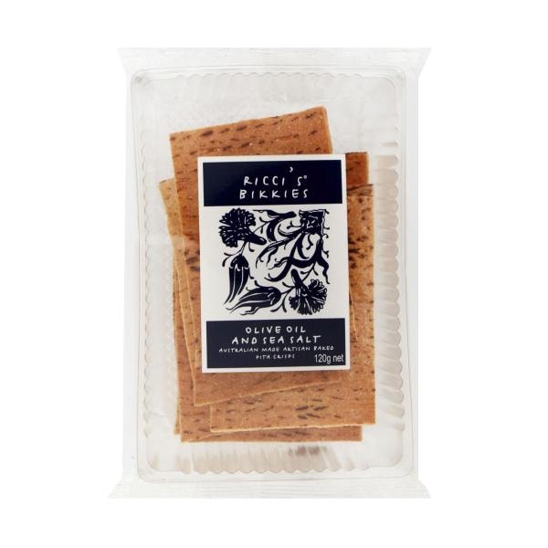 Ricci's Bikkies Pita Crisp Olive Oil & Sea Salt | 120g
