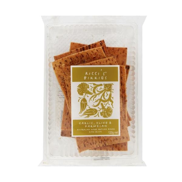 Ricci's Bikkies Garlic Olive & Parmesan | 120g