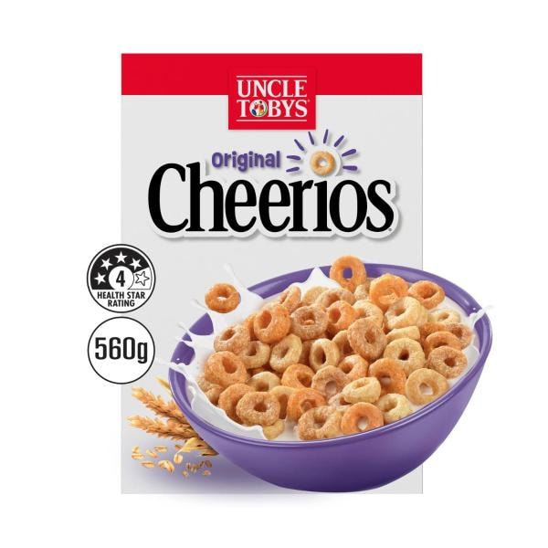 Uncle Tobys Cheerios Wholegrain Breakfast Cereal | 560g
