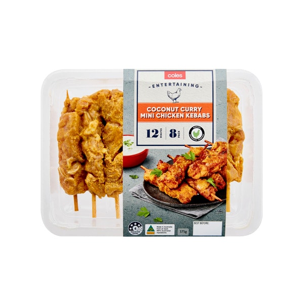 Coles Coconut Curry Mini Entertaining Skewer | 375g
