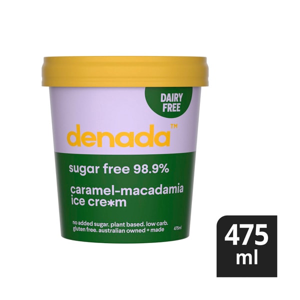 Denada Sugar Free Vegan Ice Cream Caramel Macadamia | 475mL