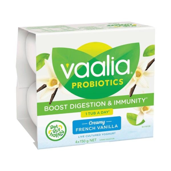 Vaalia Reduced Fat French Vanilla Yoghurt 4x150g | 600g