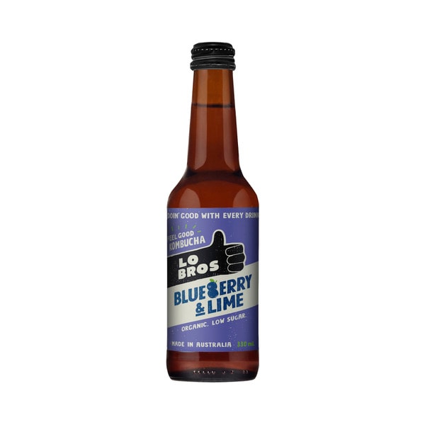 Lo Bros Organic Kombucha Blueberry & Lime | 330mL